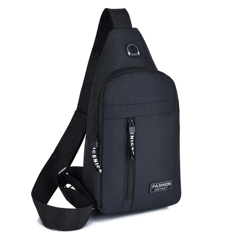 2025 New Multifunctional Chest Bag Men's Fashion Trend Oxford Cloth Shoulder Bag Korean Style Casual Waterproof Messenger Bag - Friendly Smart Shopping