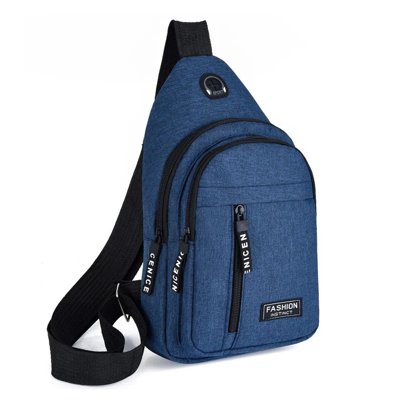 2025 New Multifunctional Chest Bag Men's Fashion Trend Oxford Cloth Shoulder Bag Korean Style Casual Waterproof Messenger Bag - Friendly Smart Shopping