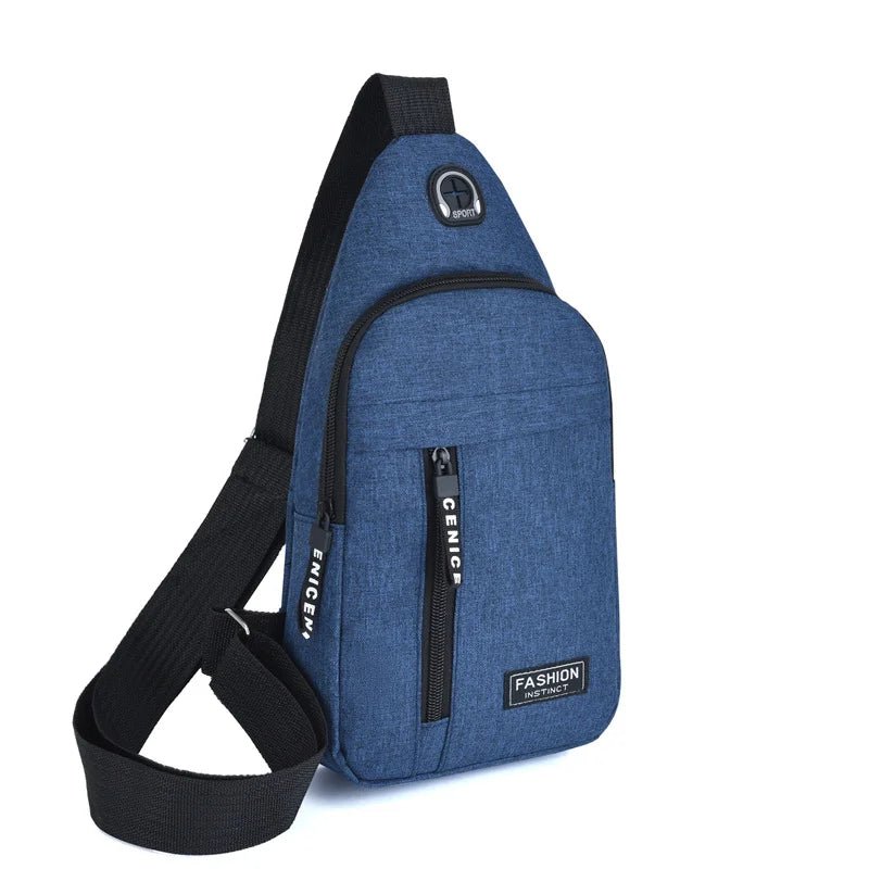 2025 New Multifunctional Chest Bag Men's Fashion Trend Oxford Cloth Shoulder Bag Korean Style Casual Waterproof Messenger Bag - Friendly Smart Shopping