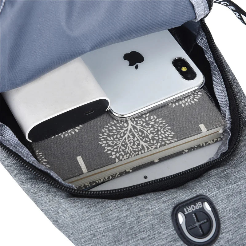2025 New Multifunctional Chest Bag Men's Fashion Trend Oxford Cloth Shoulder Bag Korean Style Casual Waterproof Messenger Bag - Friendly Smart Shopping