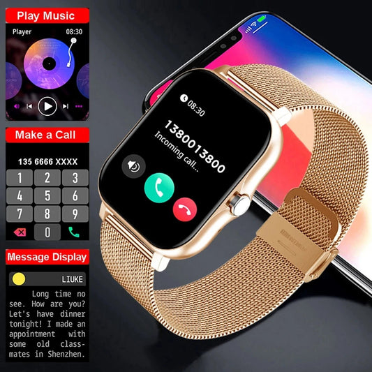 2025 Smart Watch 2.01‘’ Full Touch Amoled BT Call Sport Waterproof Watches Heart Rate Blood Pressure SmartWatch for Men Women - Friendly Smart Shopping