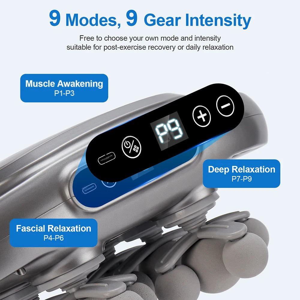 22 - Head Fascia Gun High - Frequency Vibration Body Massage Gun Back and Waist Massager Neck Shoulder Massager Muscle masajeador - Friendly Smart Shopping