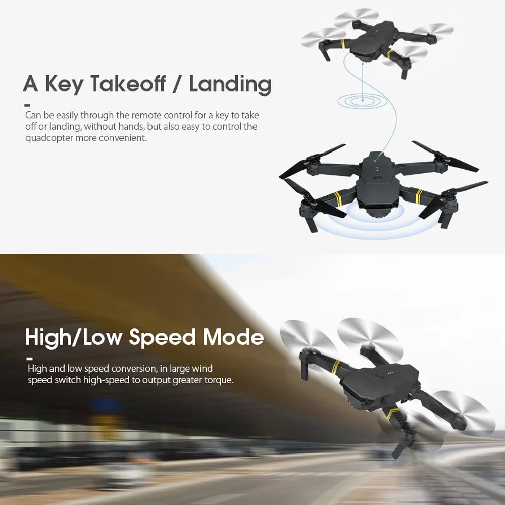 4K HD Double Camera RC FPV With Wi - Fi Portable Wide Range Angle Foldable Quadcopter Drone - Friendly Smart Shopping