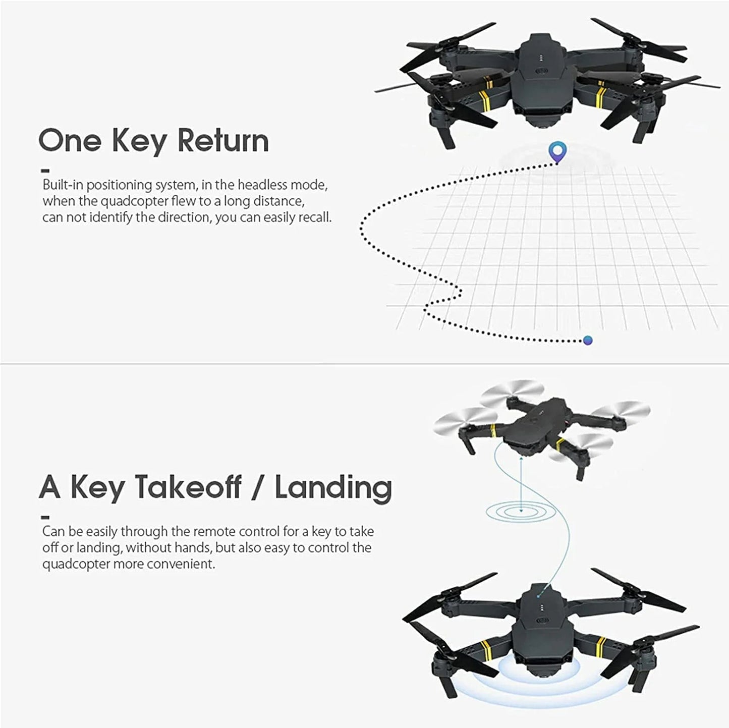 4K HD Double Camera RC FPV With Wi - Fi Portable Wide Range Angle Foldable Quadcopter Drone - Friendly Smart Shopping