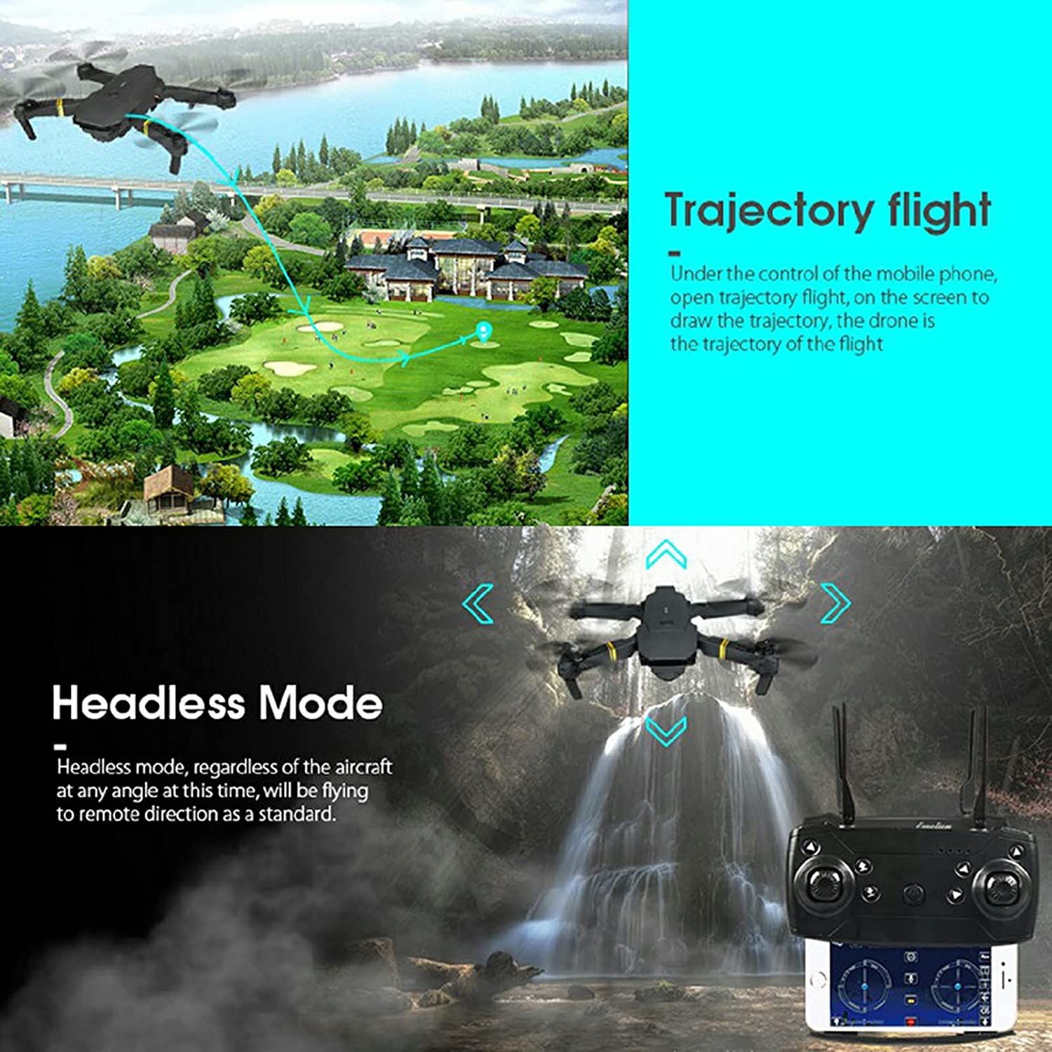 4K HD Double Camera RC FPV With Wi - Fi Portable Wide Range Angle Foldable Quadcopter Drone - Friendly Smart Shopping