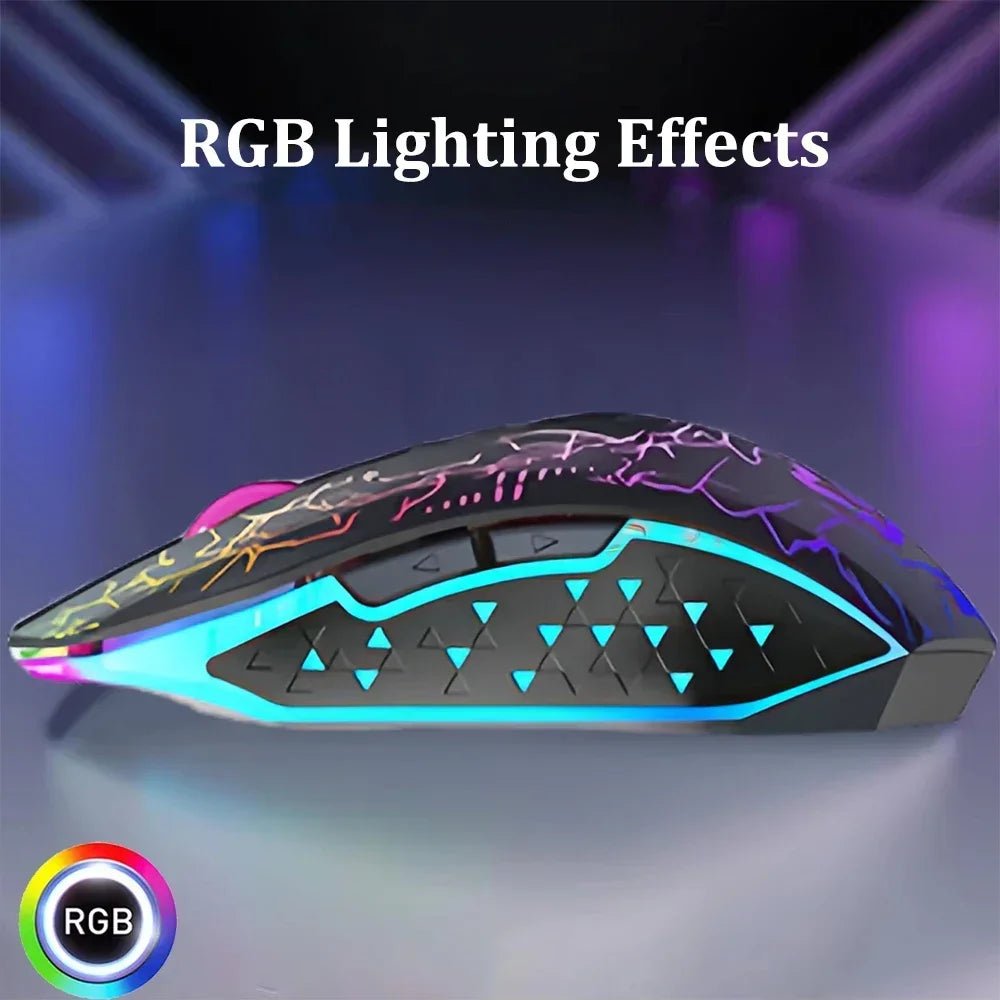 Bluetooth 5.2 Mouse RGB 2.4G Wireless Mouse Dual - Mode Gaming Mouse 6 Buttons Silent Mouse For MacBook Tablet Laptops Computer - Friendly Smart Shopping