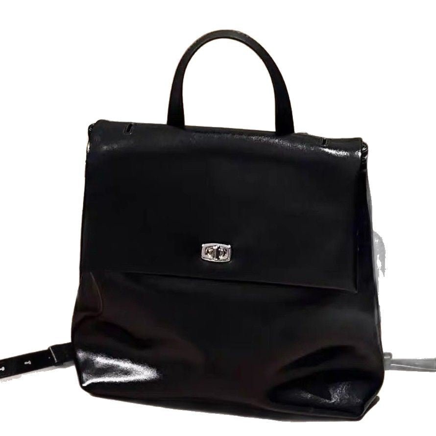 Korean Style Retro High - grade Oil Wax Leather Backpack - Friendly Smart Shopping