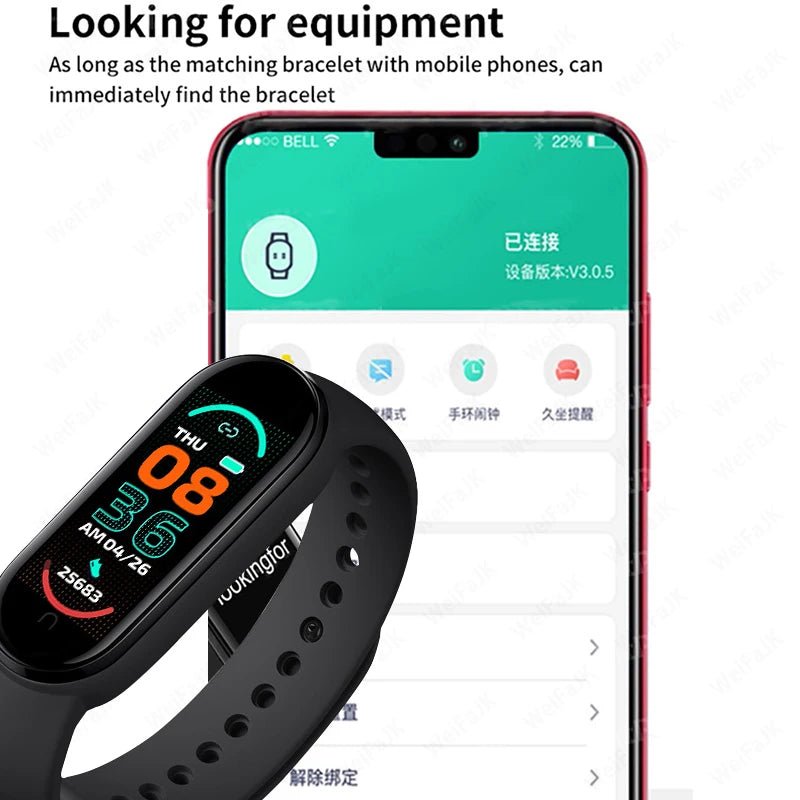 M6 Smart Watch Men Women Fitness Smart Bracelet Sports Band Heart Rate Blood Pressure Monitor Waterproof Multi - function Watches - Friendly Smart Shopping