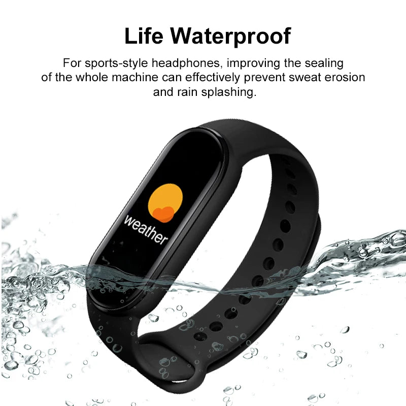 M6 Smart Watch Men Women Fitness Smart Bracelet Sports Band Heart Rate Blood Pressure Monitor Waterproof Multi - function Watches - Friendly Smart Shopping