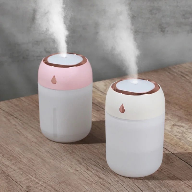 Portable Mini USB Air Humidifier Aroma Diffuser LED Cool Light 330ml Mist for Room Home Car Plant Purifier - Friendly Smart Shopping