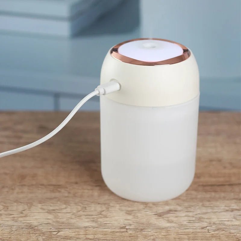 Portable Mini USB Air Humidifier Aroma Diffuser LED Cool Light 330ml Mist for Room Home Car Plant Purifier - Friendly Smart Shopping
