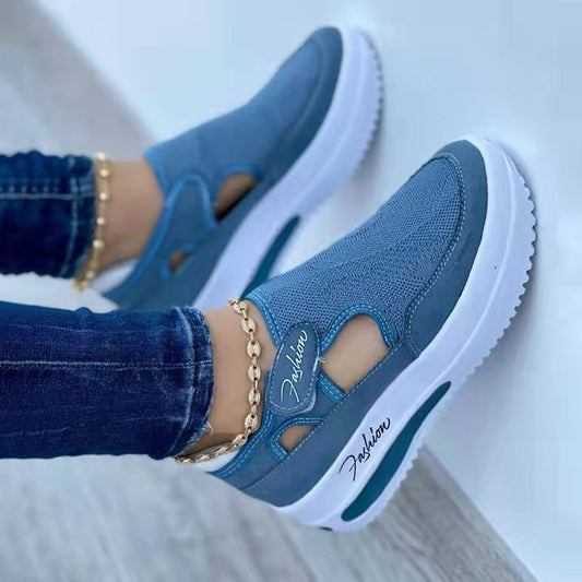 Women's Sneakers Summer New Ladies Casual Low Wedge Breathable Non - Slip Comfort Feamle Sport Shoes Mesh Shoes Fashion Style - Friendly Smart Shopping