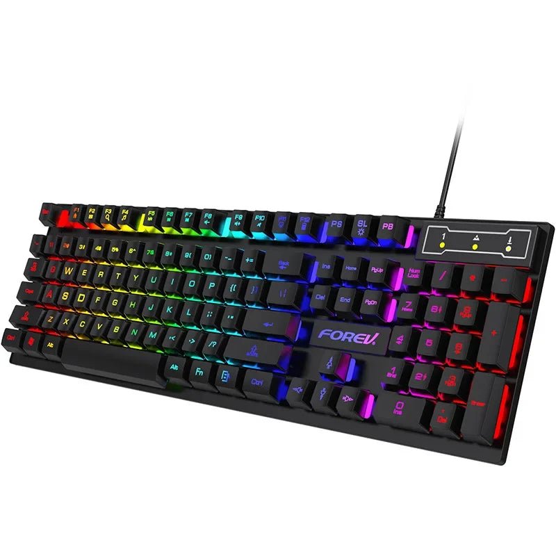 104 key Backlit Mechanical Keyboard Wired Gaming Keyboard waterproof Luminous keyboard And Mouse Set for Gamer PC Laptop Office - Friendly Smart Shopping
