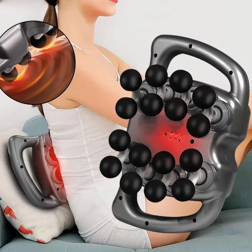 16 - Head Cordless Massage Gun - Deep Tissue Percussion Therapy for Back/Leg Muscle Relief with 9 Adjustable Speeds (Home & Gym Use) - Friendly Smart Shopping