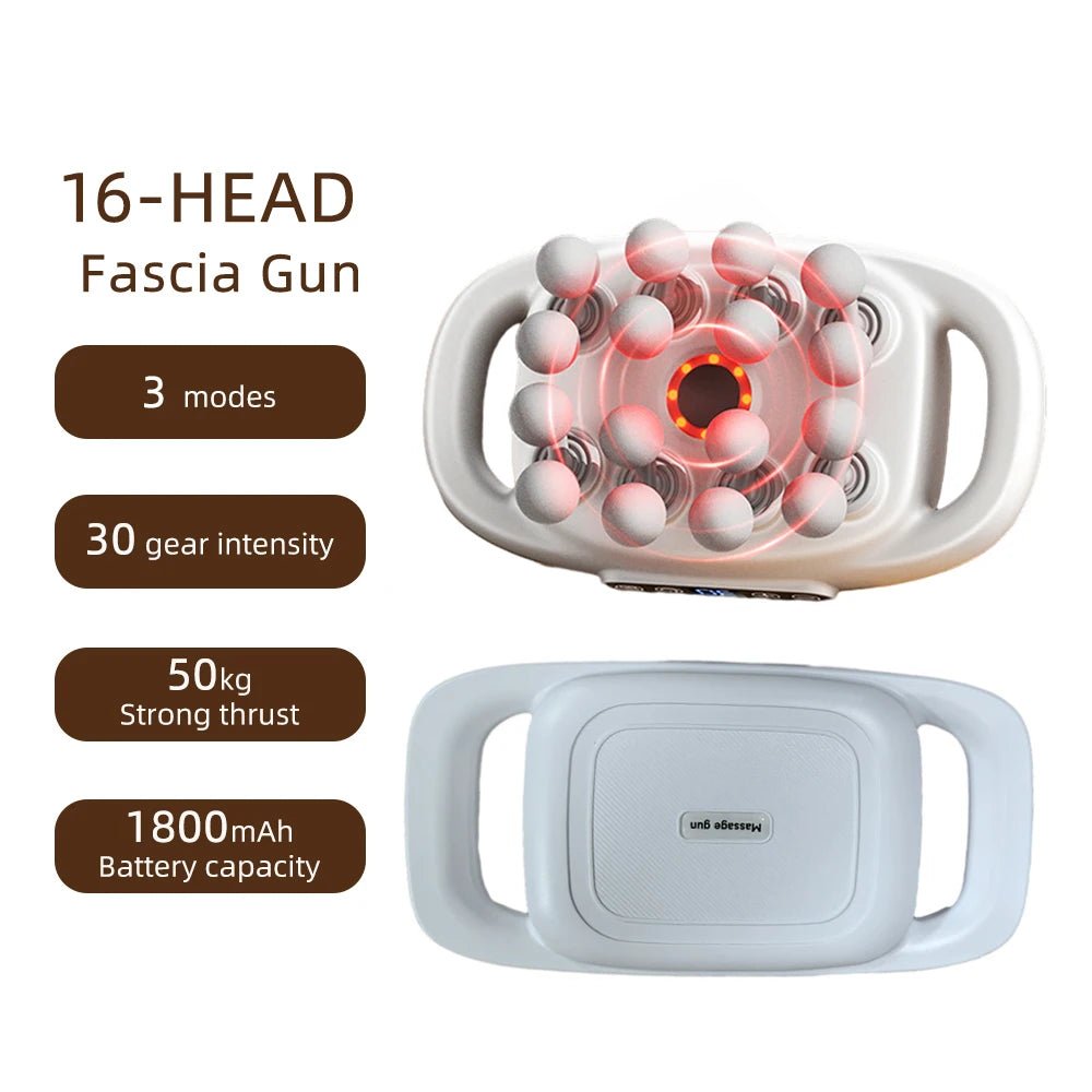 16 - Head Fascia Gun High - Frequency Vibration Body Massage Gun Waist and Back Massager Neck Shoulder Massager Muscle masajeador - Friendly Smart Shopping