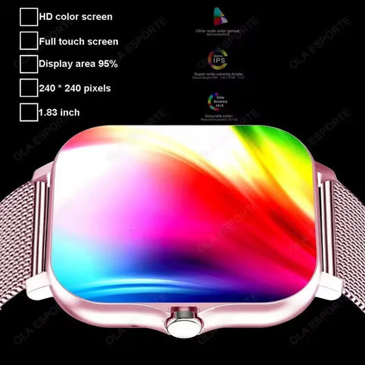 2025 Smart Watch 2.01‘’ Full Touch Amoled BT Call Sport Waterproof Watches Heart Rate Blood Pressure SmartWatch for Men Women - Friendly Smart Shopping