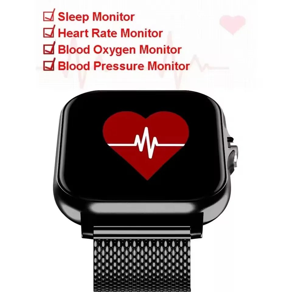 2025 Smart Watch 2.01‘’ Full Touch Amoled BT Call Sport Waterproof Watches Heart Rate Blood Pressure SmartWatch for Men Women - Friendly Smart Shopping