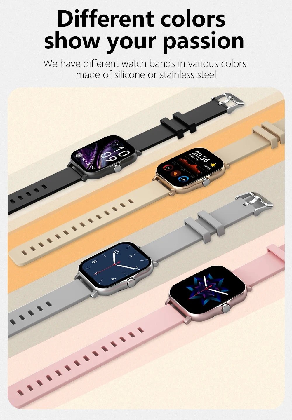 2025 Smart Watch 2.01‘’ Full Touch Amoled BT Call Sport Waterproof Watches Heart Rate Blood Pressure SmartWatch for Men Women - Friendly Smart Shopping