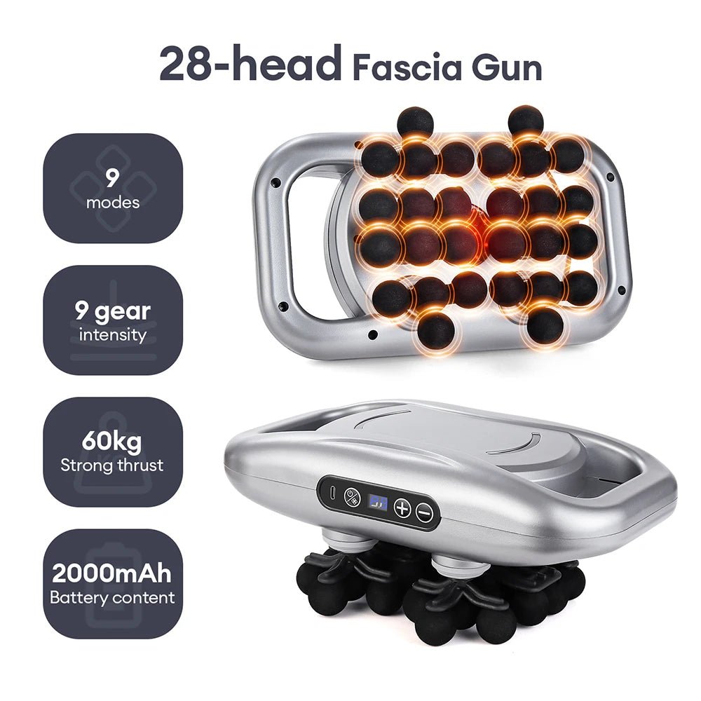22 - Head Fascia Gun High - Frequency Vibration Body Massage Gun Back and Waist Massager Neck Shoulder Massager Muscle masajeador - Friendly Smart Shopping