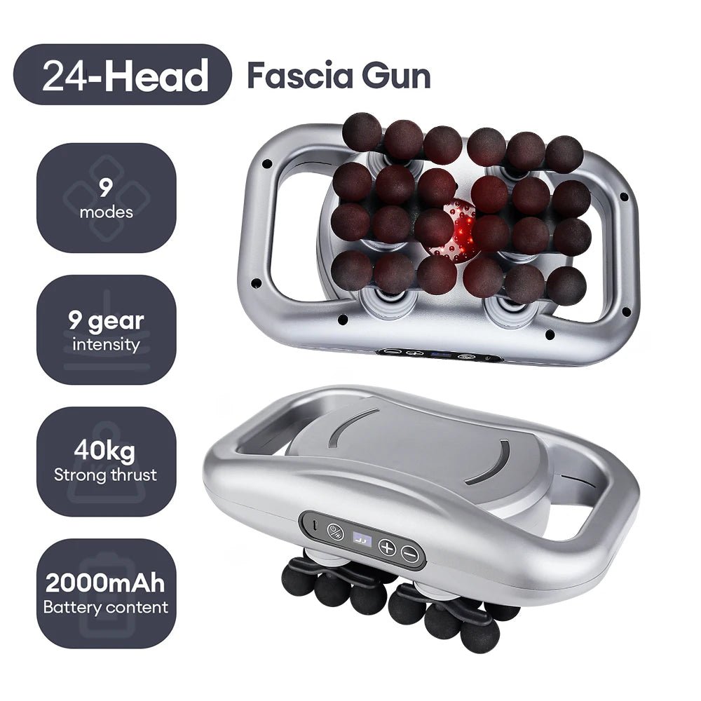 22 - Head Fascia Gun High - Frequency Vibration Body Massage Gun Back and Waist Massager Neck Shoulder Massager Muscle masajeador - Friendly Smart Shopping