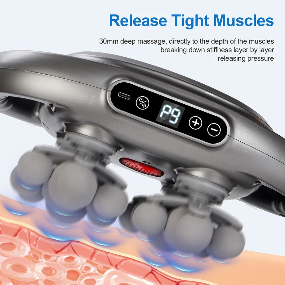 22 - Head Fascia Gun High - Frequency Vibration Body Massage Gun Back and Waist Massager Neck Shoulder Massager Muscle masajeador - Friendly Smart Shopping