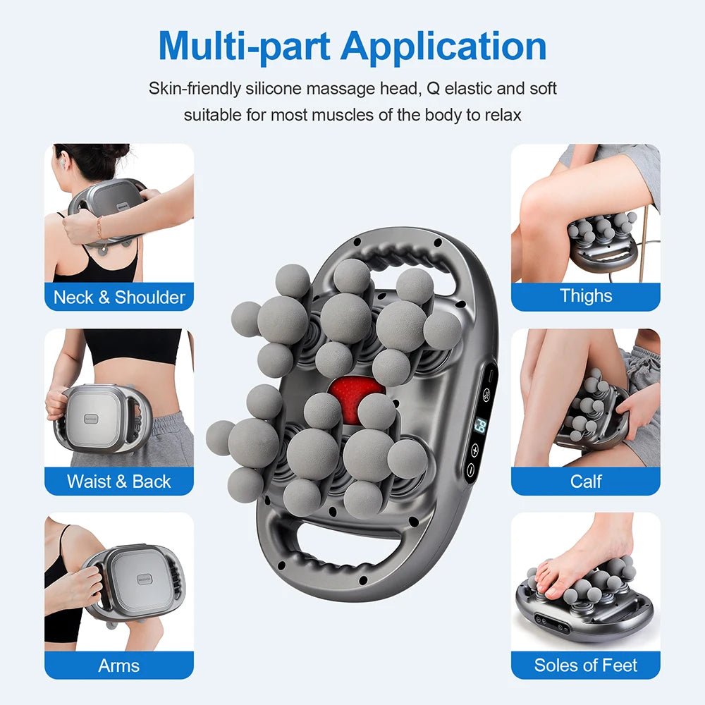 22 - Head Fascia Gun High - Frequency Vibration Body Massage Gun Back and Waist Massager Neck Shoulder Massager Muscle masajeador - Friendly Smart Shopping