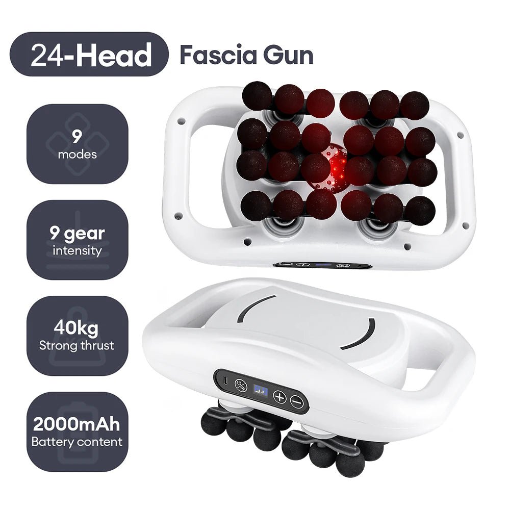 22 - Head Fascia Gun High - Frequency Vibration Body Massage Gun Back and Waist Massager Neck Shoulder Massager Muscle masajeador - Friendly Smart Shopping