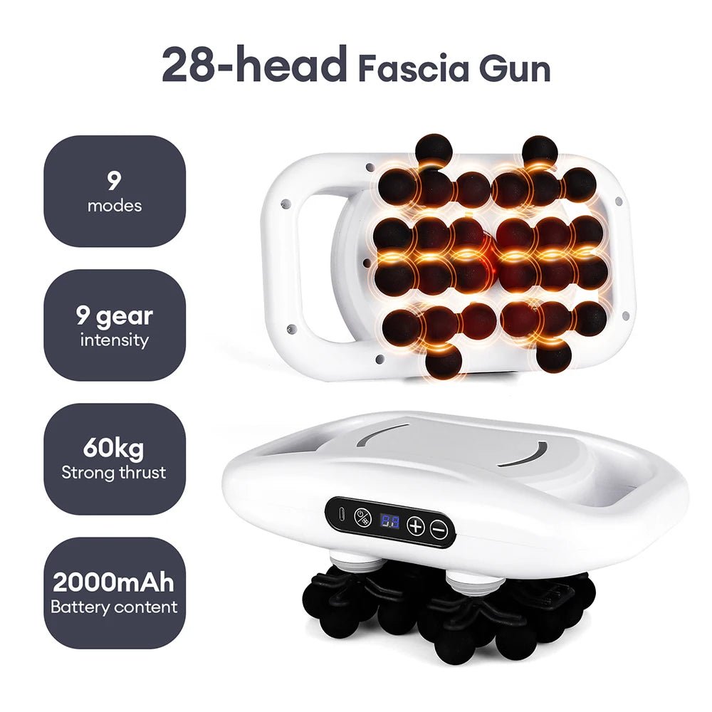 22 - Head Fascia Gun High - Frequency Vibration Body Massage Gun Back and Waist Massager Neck Shoulder Massager Muscle masajeador - Friendly Smart Shopping