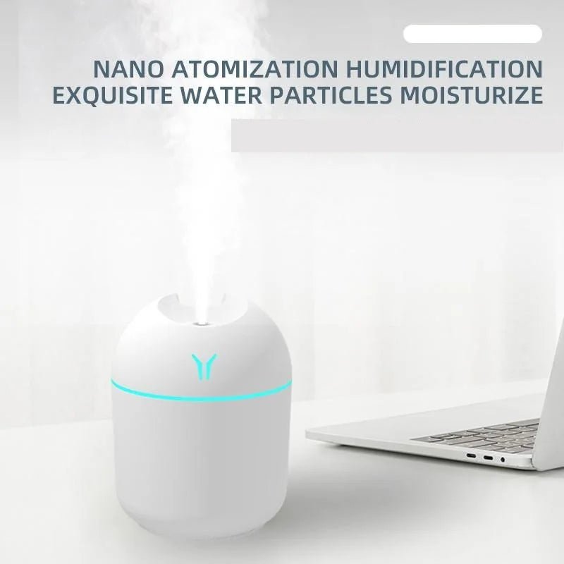 250ML USB Mini Air Humidifier Aroma Essential Oil Diffuser For Home Car Ultrasonic Mute Mist Maker Diffuser with LED Color Lamp - Friendly Smart Shopping