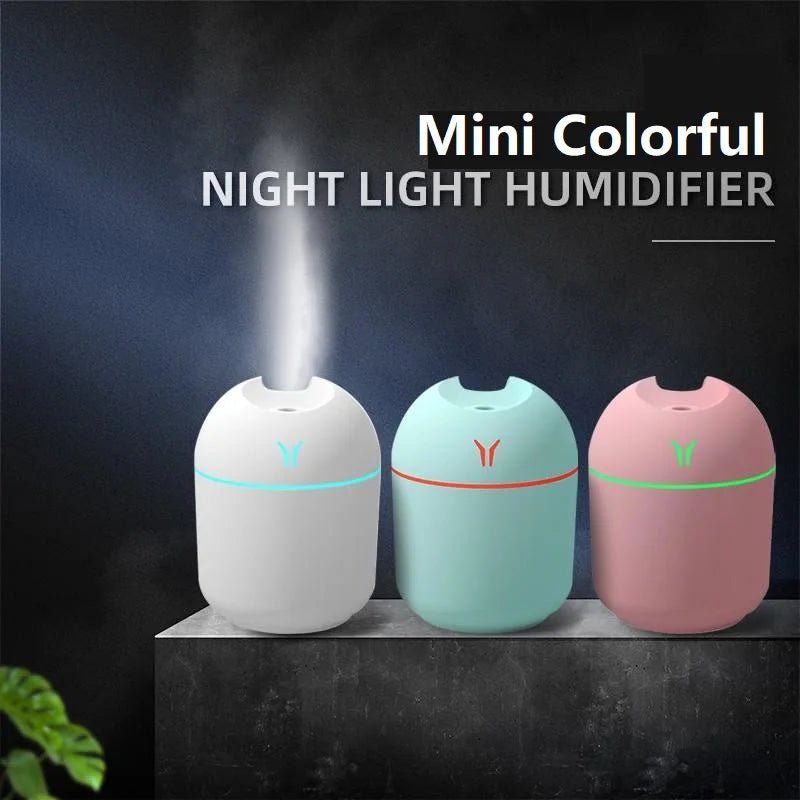 250ML USB Mini Air Humidifier Aroma Essential Oil Diffuser For Home Car Ultrasonic Mute Mist Maker Diffuser with LED Color Lamp - Friendly Smart Shopping
