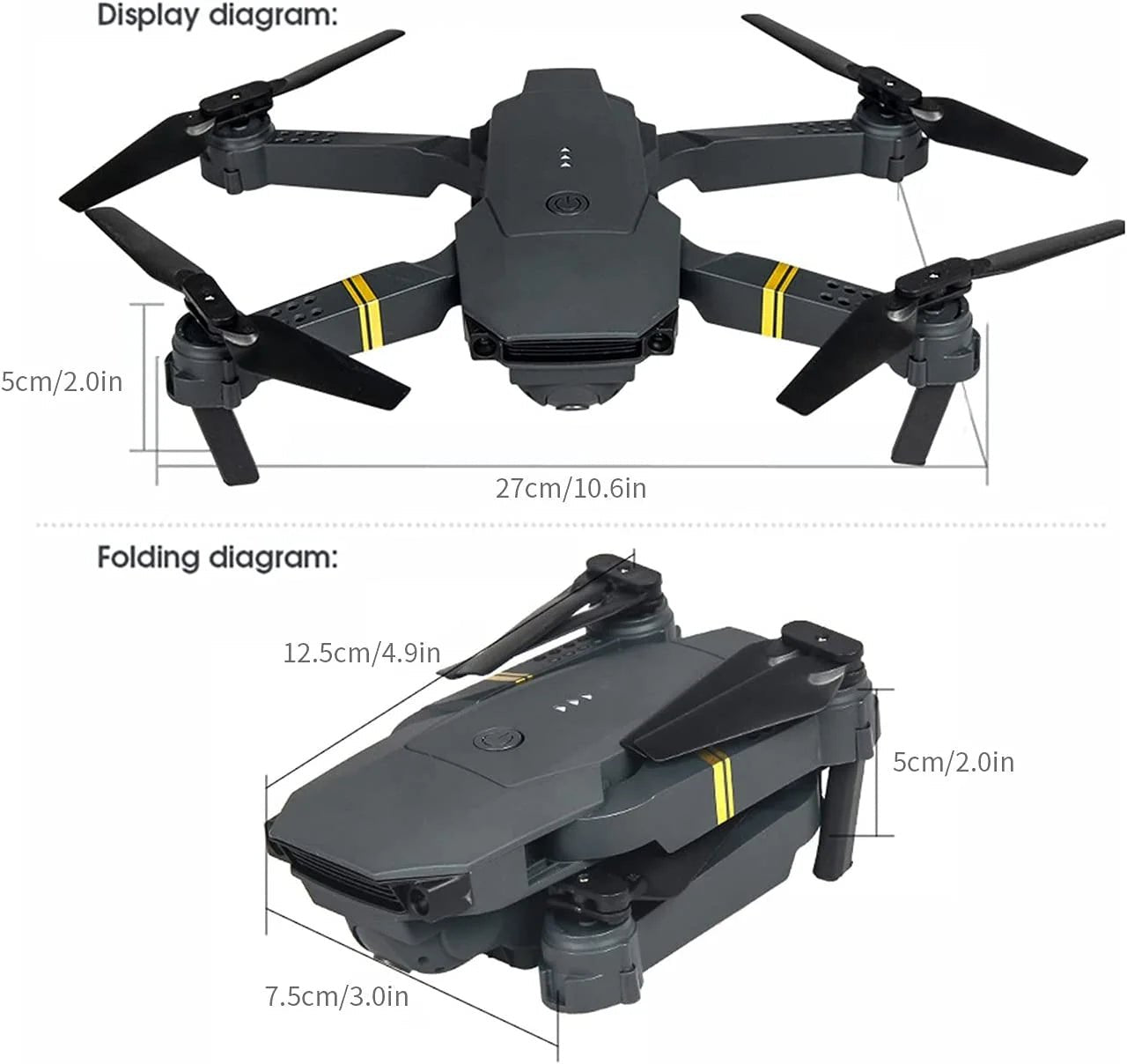 4K HD Double Camera RC FPV With Wi - Fi Portable Wide Range Angle Foldable Quadcopter Drone - Friendly Smart Shopping