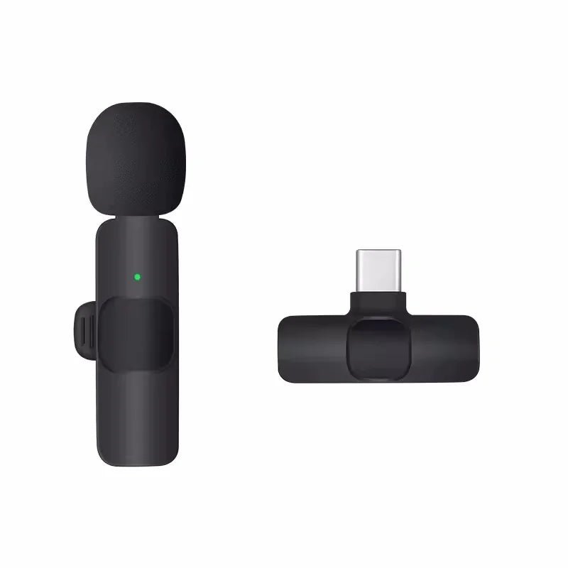 Basix 2.4G Wireless Lavalier Microphone Portable Audio Video Recording Mini Mic for iPhone Android Live Broadcast Gaming Phone - Friendly Smart Shopping