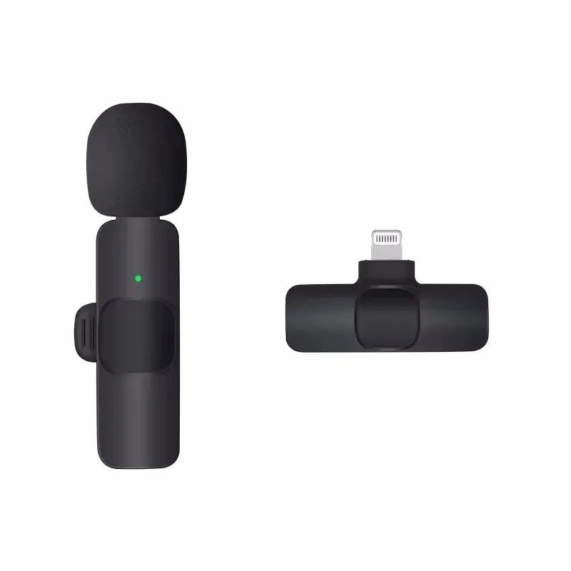 Basix 2.4G Wireless Lavalier Microphone Portable Audio Video Recording Mini Mic for iPhone Android Live Broadcast Gaming Phone - Friendly Smart Shopping