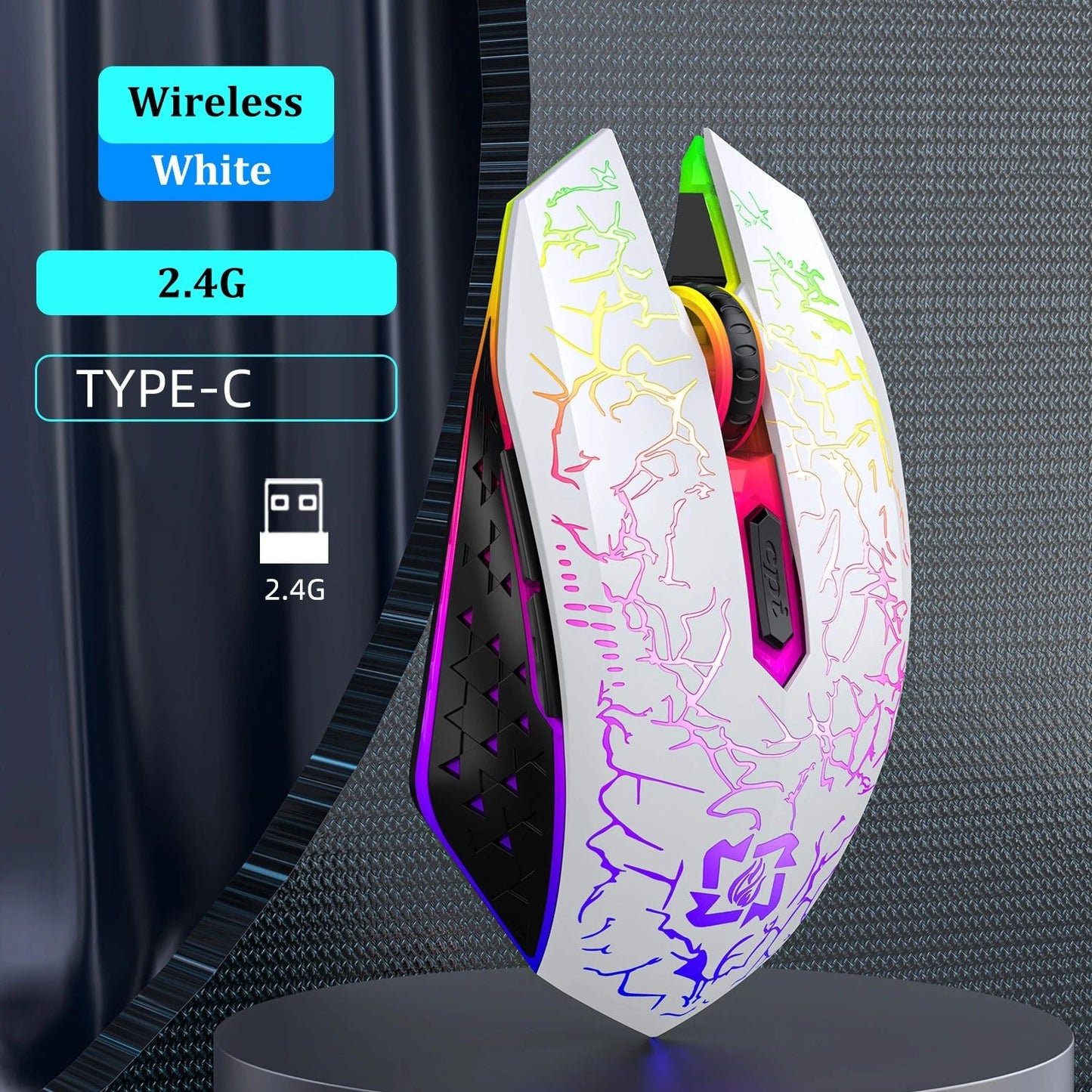 Bluetooth 5.2 Mouse RGB 2.4G Wireless Mouse Dual - Mode Gaming Mouse 6 Buttons Silent Mouse For MacBook Tablet Laptops Computer - Friendly Smart Shopping