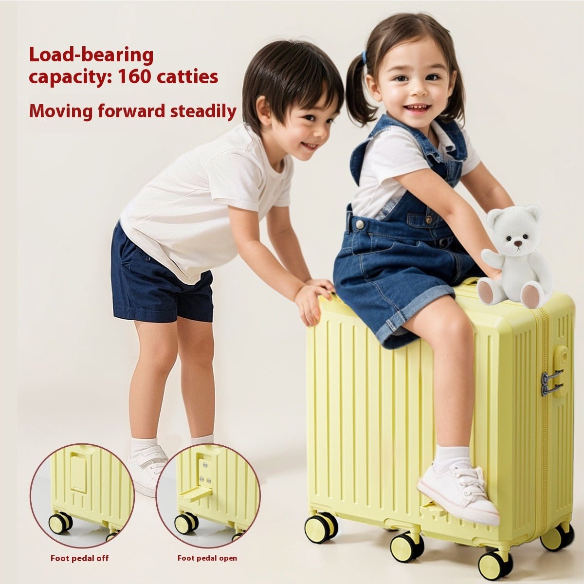 Fashion Personality Small Sitting Trolley Case - Friendly Smart Shopping