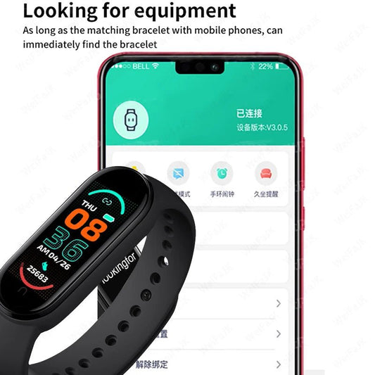 M6 Smart Watch Men Women Fitness Smart Bracelet Sports Band Heart Rate Blood Pressure Monitor Waterproof Multi - function Watches - Friendly Smart Shopping