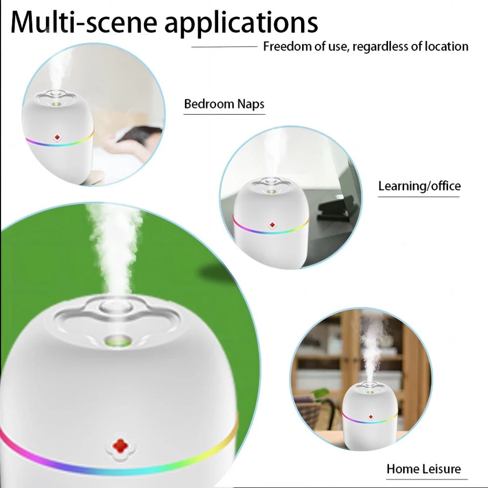 Mini Portable Air Humidifier USB Atomizer Aroma Diffuser Desktop Indoor Household Mute Hydrating Air Atomization Humidifie - Friendly Smart Shopping