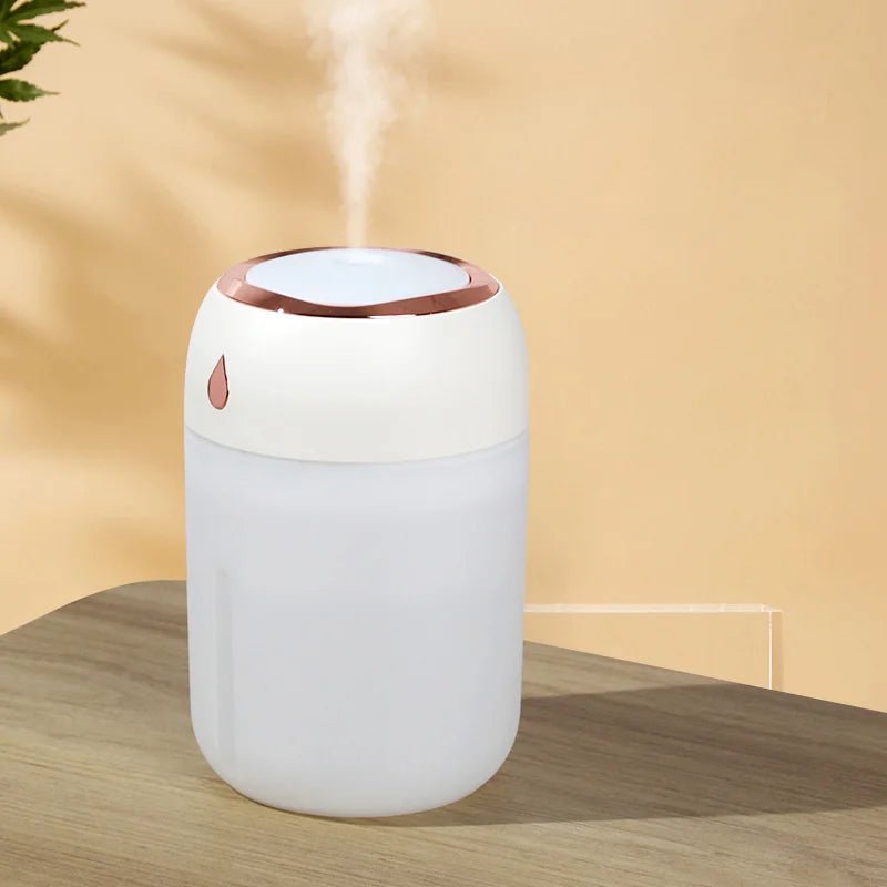Portable Mini USB Air Humidifier Aroma Diffuser LED Cool Light 330ml Mist for Room Home Car Plant Purifier - Friendly Smart Shopping