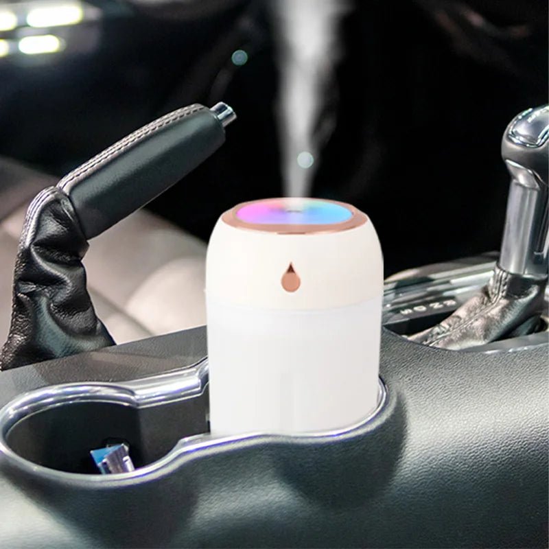 Portable Mini USB Air Humidifier Aroma Diffuser LED Cool Light 330ml Mist for Room Home Car Plant Purifier - Friendly Smart Shopping