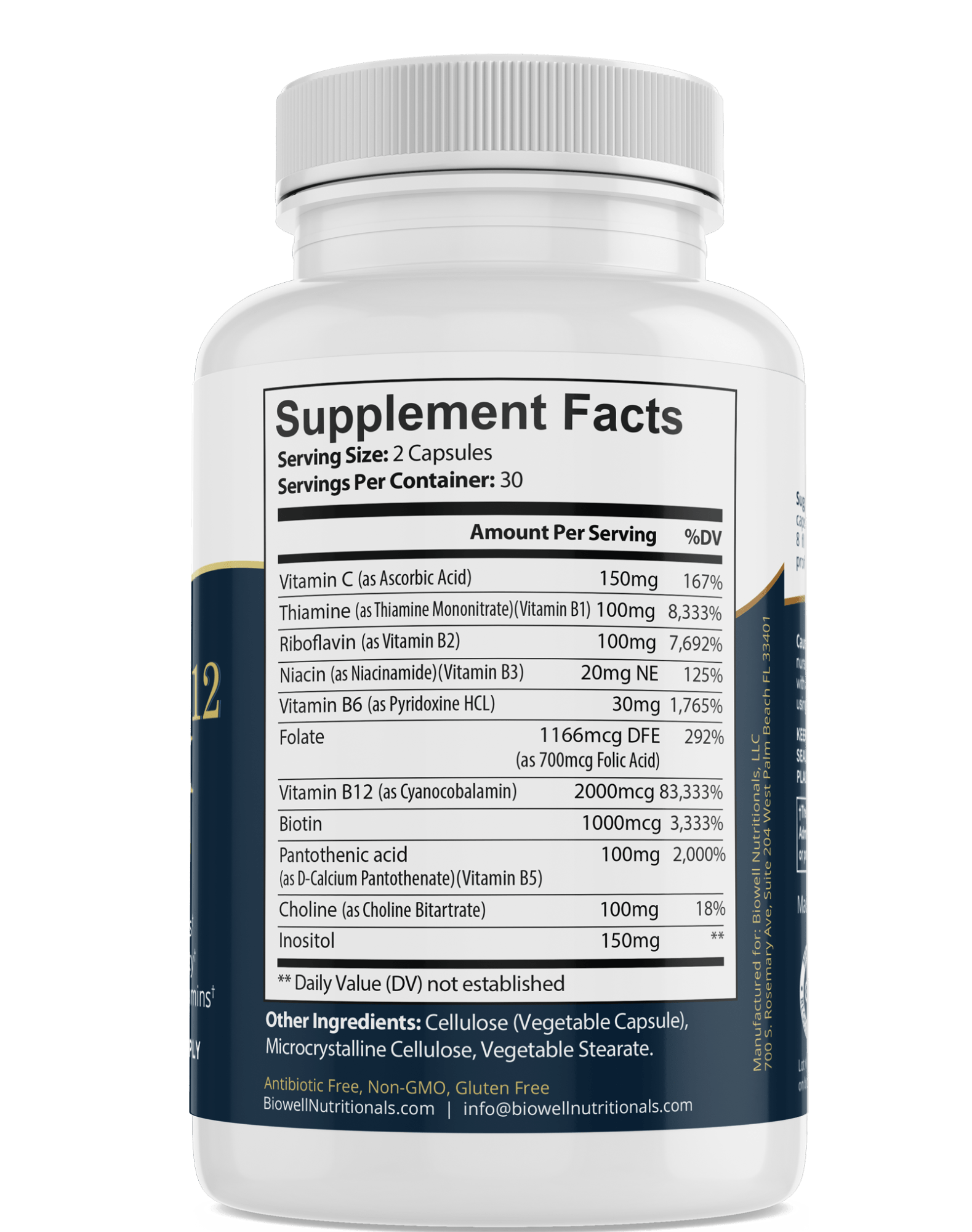 Vitamin B - 12 Complex Plus Choline and inositol - Friendly Smart Shopping
